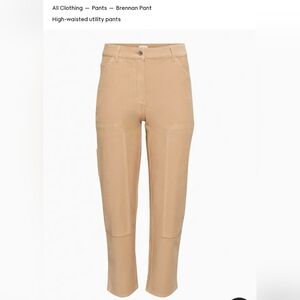 Wilfred High-Waisted Tan Cropped Pants